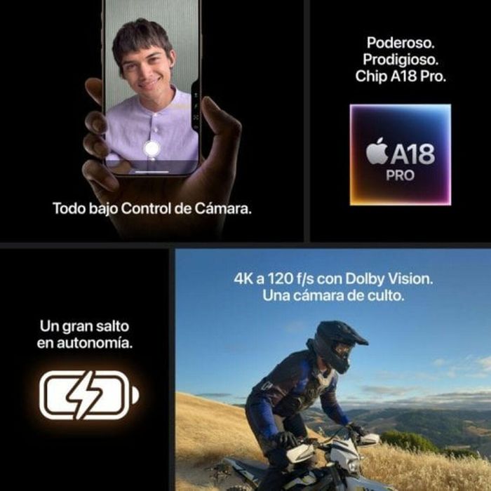 Smartphone Apple iPhone 16 Pro 6,3" 128 GB Titanio 2 Smartphone Apple iPhone 16 Pro 6,3" 128 GB Titanio 2