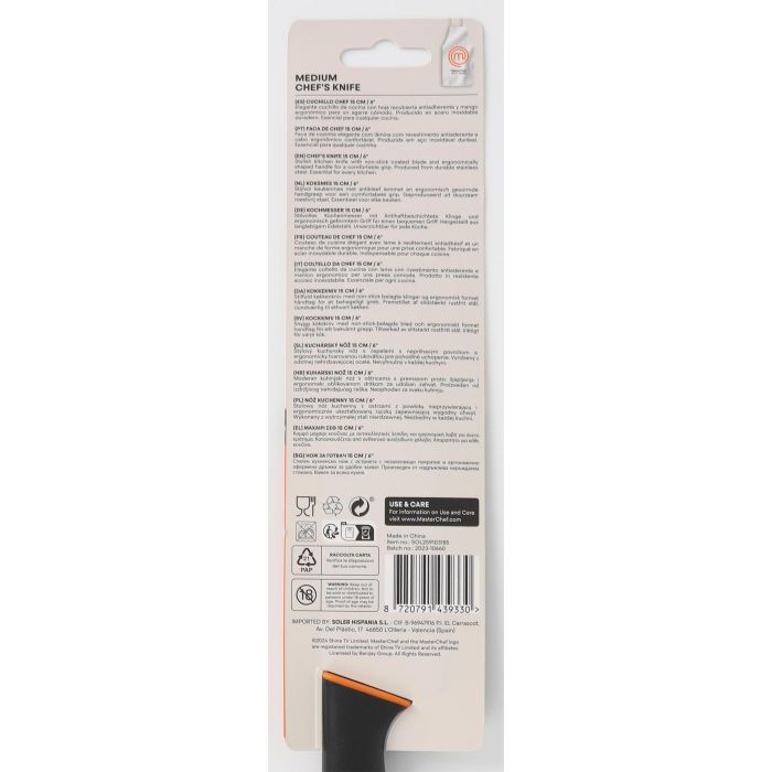 Cuchillo Chef Masterchef 15 cm (24 Unidades) 5 Cuchillo Chef Masterchef 15 cm (24 Unidades) 5