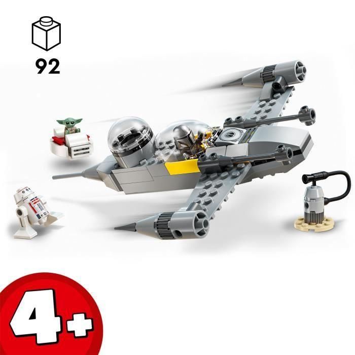LEGO 75410 Caza Estelar N-1 de Mando y Grogu | Kit Juguete Construible Star Wars: The Mandalorian con El Mandaloriano, Grogu y R5-D4 1