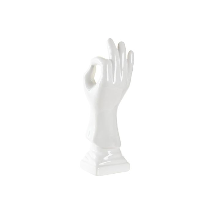 DKD Home Decor Figura Decorativa de Gres Blanco con Detalles de Mano 7 x 25 x 7 cm (3 Unidades) 1 DKD Home Decor Figura Decorativa de Gres Blanco con Detalles de Mano 7 x 25 x 7 cm (3 Unidades) 1