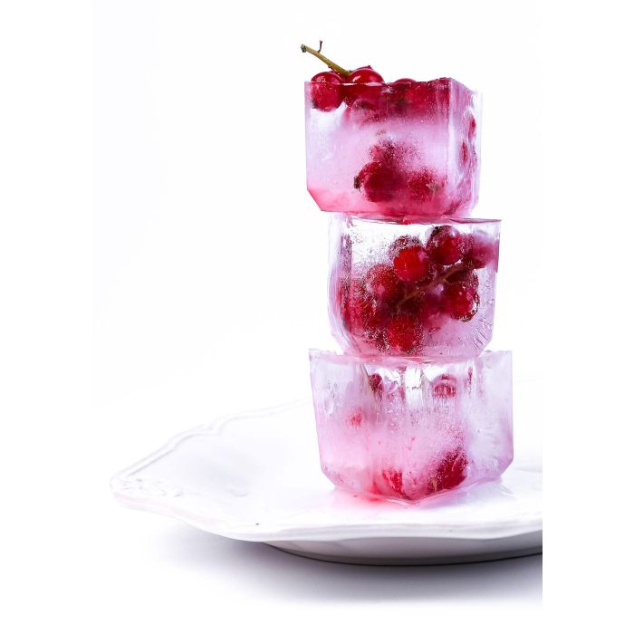 Inde Cubitera Flexible de Silicona para 6 Cubitos de Hielo Lua Quttin, 16.5x11.3x5 cm (24 Unidades)