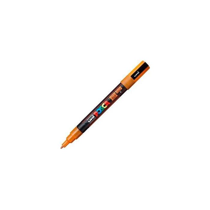 POSCA Marcador PC-3Ml Punta Cónica 0,9 - 1,3 mm Naranja Purpurina - Tinta pigmentada base al agua