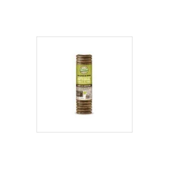 BIOCOP Galletas de Trigo Integral con Chips de Chocolate 250g, Crujientes, con Aceite de Girasol, Fuente de Fibra