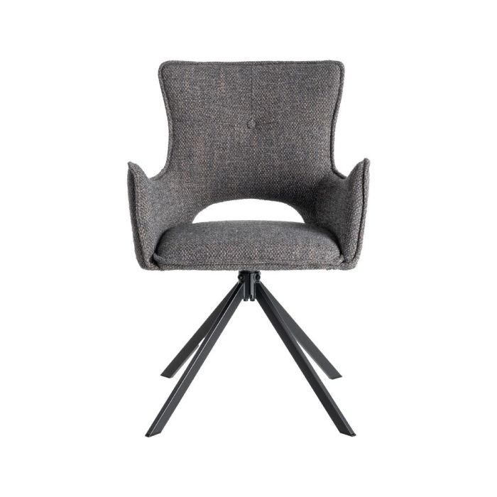 Silla Gris Tejido-Metal Salón 58,50 X 60 X 86,50 cm