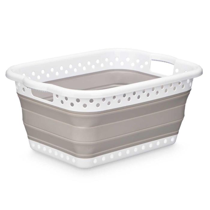 Cesto Plegable Rectangular 16L Arte Regal 54x39x23.5 cm Blanco/Gris (6 Unidades) 1 Cesto Plegable Rectangular 16L Arte Regal 54x39x23.5 cm Blanco/Gris (6 Unidades) 1