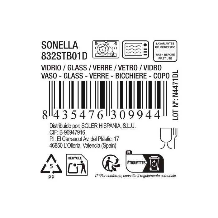 La Mediterranea Vaso Sonella 270 cc Azul 4