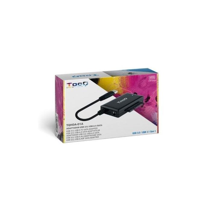 Tooq TQHDA-01A Adaptador USB 3.1 Gen1 a SATA para Discos Duros 2.5" 3.5" con Alimentación 12V para HDD hasta 4TB 2 Tooq TQHDA-01A Adaptador USB 3.1 Gen1 a SATA para Discos Duros 2.5" 3.5" con Alimentación 12V para HDD hasta 4TB 2