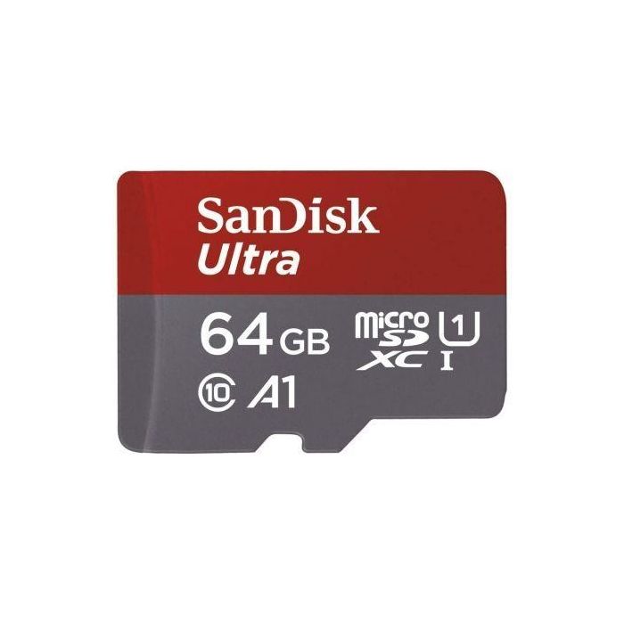 Tarjeta de Memoria SanDisk Ultra Android 64GB microSD XC UHS-I con Adaptador/ Clase 10/ 100MBs