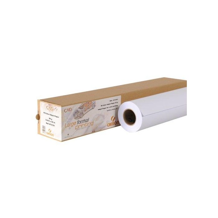 Papel Plotter Canson 90G Hi Color Rollo 0,914X50 M (36 )