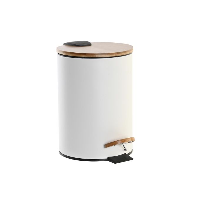 Papelera Basicos DKD Home Decor Blanco Natural 22.5 x 25 x 17 cm