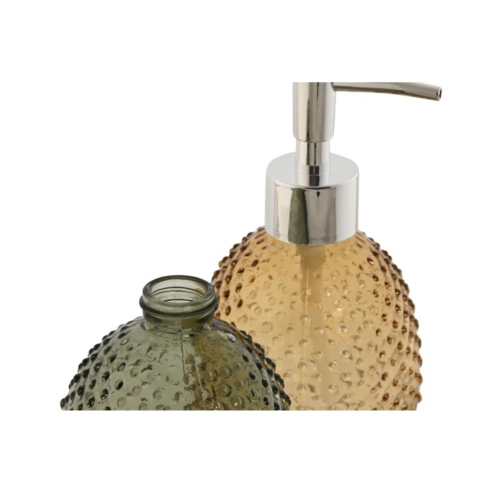 Set de Baño Home ESPRIT Verde Ambar Cristal ABS 9 x 8 x 17 cm (2 Unidades) 5 Set de Baño Home ESPRIT Verde Ambar Cristal ABS 9 x 8 x 17 cm (2 Unidades) 5