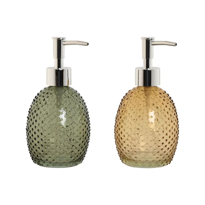 Set de Baño Home ESPRIT Verde Ambar Cristal ABS 9 x 8 x 17 cm (2 Unidades) 6 Set de Baño Home ESPRIT Verde Ambar Cristal ABS 9 x 8 x 17 cm (2 Unidades) 6