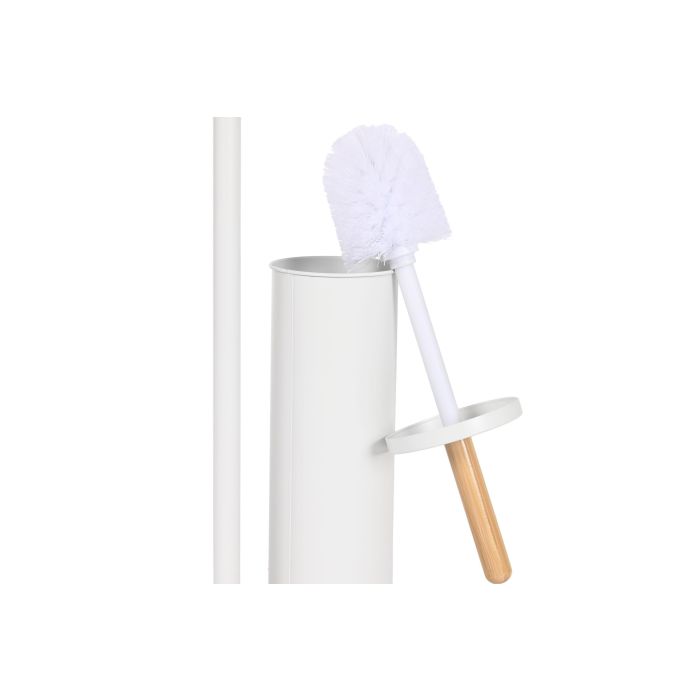 Portarrollos de Papel Higiénico Home ESPRIT Blanco Natural Metal Bambú 22 x 16 x 68 cm 3 Portarrollos de Papel Higiénico Home ESPRIT Blanco Natural Metal Bambú 22 x 16 x 68 cm 3