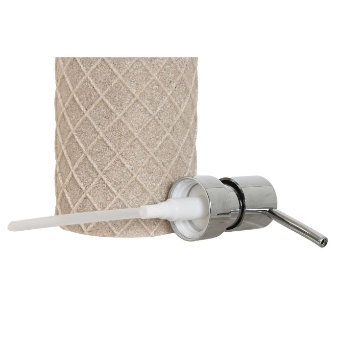 Dispensador de Jabón Home ESPRIT Beige Resina Bambú 7 x 9 x 18 cm 1