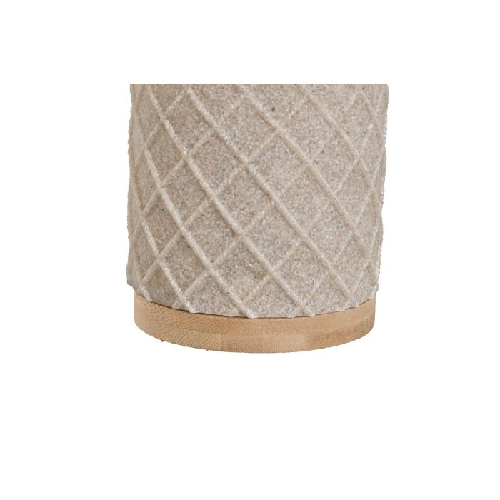 Vaso Home ESPRIT Beige Resina Bambú 7,5 x 7,5 x 10 cm 2