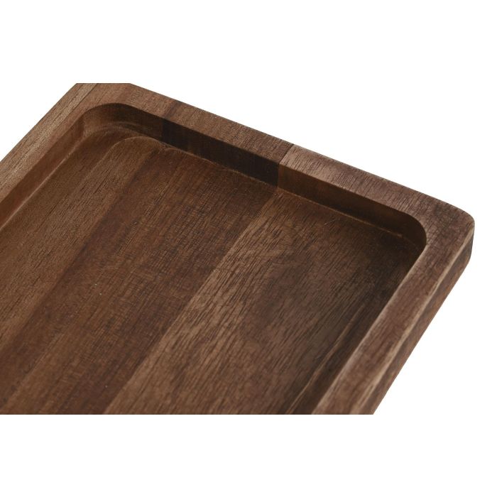 Bandeja Home ESPRIT Natural Madera de acacia 25,5 x 14 x 2 cm 1