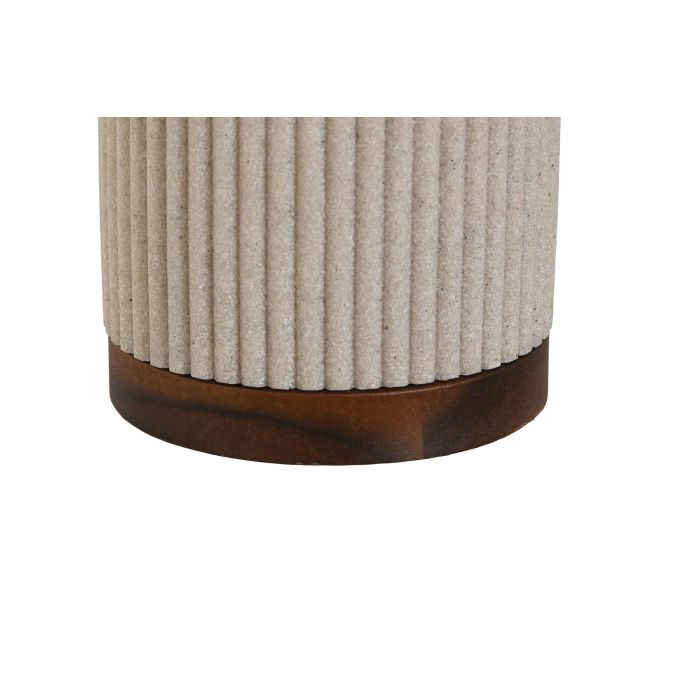 Escobilla para el Baño Home ESPRIT Marrón Negro Beige Resina Acacia 9,5 x 9,5 x 38 cm 2