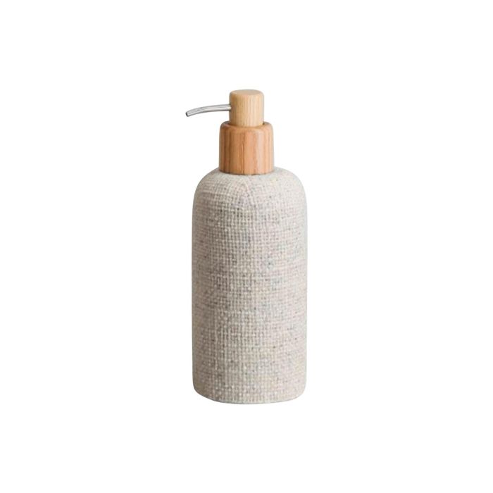 Dosificador DKD Home Decor Gris Natural 9 x 19 x 7 cm