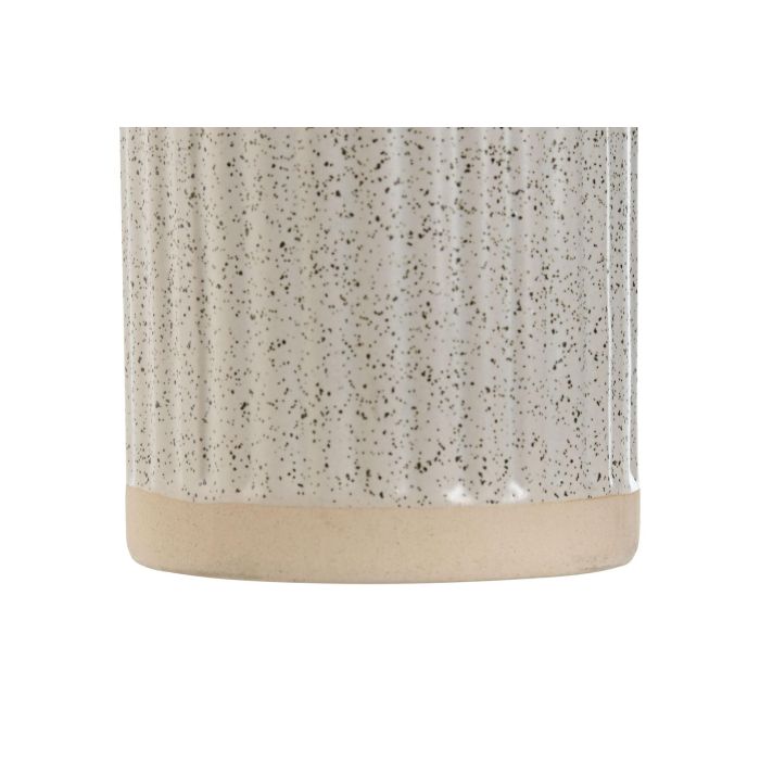 Vaso Home ESPRIT Beige Dorado Gres 7 x 7 x 10,5 cm 2