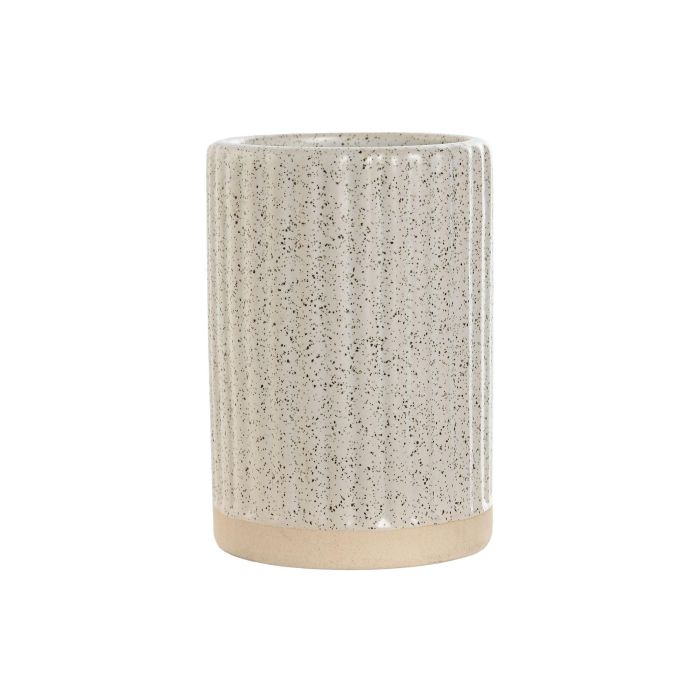 Vaso DKD Home Decor Beige Dorado 7 x 10.5 x 7 cm