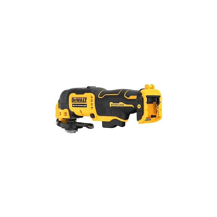 DeWALT Multiherramienta Oscilante 12V a Batería DCS353NT-XJ, Sin Escobillas, 840g, Negro/Amarillo, con Disco de Lija y Adaptador 4