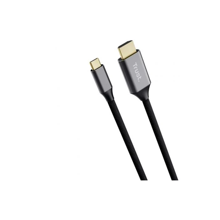 Trust Cable Conversor USB-C Macho a HDMI Macho 4K 2m Gris 25630 0 Trust Cable Conversor USB-C Macho a HDMI Macho 4K 2m Gris 25630 0