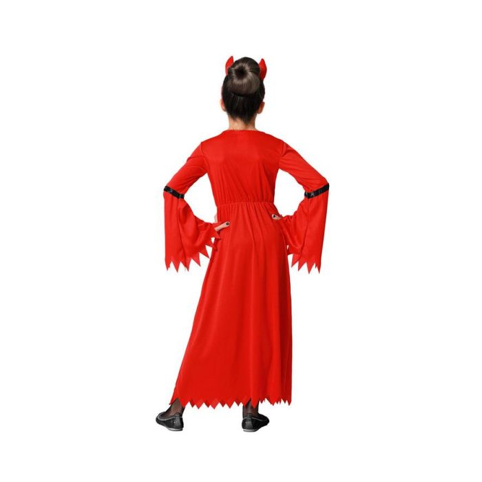 Disfraz Demonia Niña Infantil Vestido Y Cuernos 3-4 Años 2 Disfraz Demonia Niña Infantil Vestido Y Cuernos 3-4 Años 2