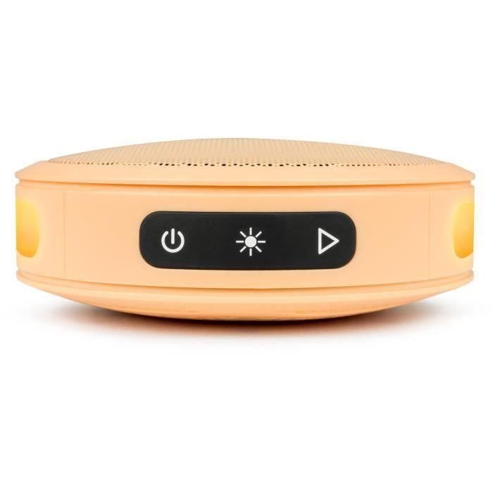 BIGBEN Party - Altavoz Bluetooth redondo con correa y efectos de luz - 15W - Naranja Pastel 1 BIGBEN Party - Altavoz Bluetooth redondo con correa y efectos de luz - 15W - Naranja Pastel 1