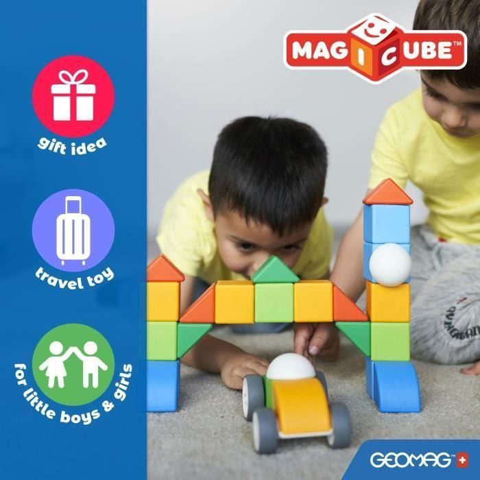 Bloques magnéticos - GEOMAG - Magicube 060 - 6 piezas - Apilables - Plástico reciclado 4 Bloques magnéticos - GEOMAG - Magicube 060 - 6 piezas - Apilables - Plástico reciclado 4