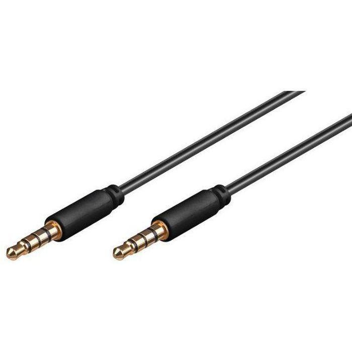 MicroConnect 3.5mm (4-pin, stereo) Minijack slim Extension Cable, 1.5m MicroConnect 3.5mm (4-pin, stereo) Minijack slim Extension Cable, 1.5m