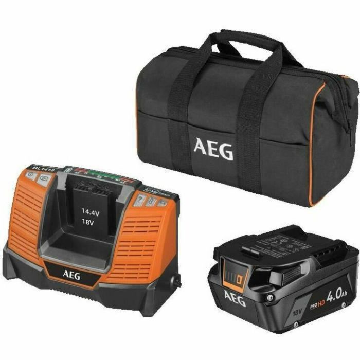 AEG - Pack cargador 18V + 1 batería Pro litio 18V 4 -0 Ah ALTA DEMANDA - entregado en bolsa. -SETL1840SHD