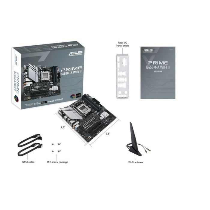 ASUS PRIME B650M-A WiFi II Placa base Micro ATX AMD B650 Ranura AM5 6 ASUS PRIME B650M-A WiFi II Placa base Micro ATX AMD B650 Ranura AM5 6