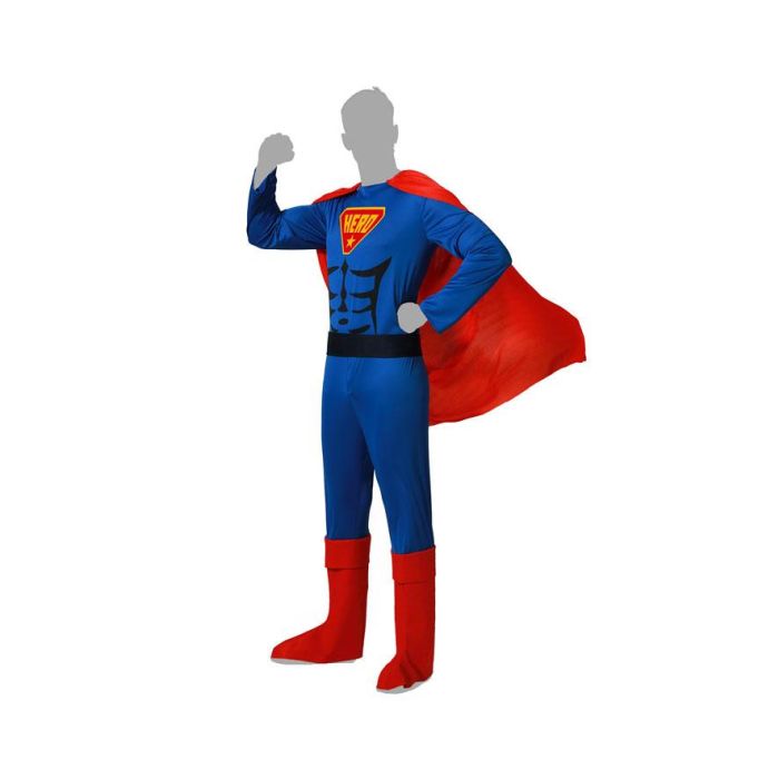 Disfraz Heroe Comic Traje Azul Hombre Adulto XS-S 4 Disfraz Heroe Comic Traje Azul Hombre Adulto XS-S 4