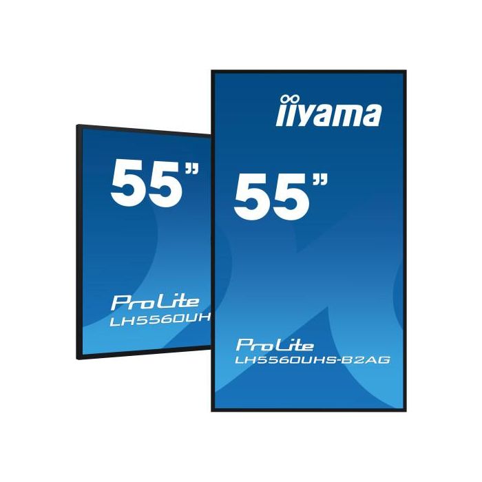 Monitor Iiyama 55" Uhd, 500Cd/M2, Landscape Portrait, Mm 2X 10W, 3X Hdmi, Usb 2.0 X2, Wifi, Lan, Media Play Usb, Control Lan / Rs232C, Iisignage2 (Cms/Dms), E-Share,Android 11 Os, 24/7,Vesa Mount 300X400(Soporte Pared Incluido) (Lh5560Uhs-B2Ag) 0 Monitor Iiyama 55" Uhd, 500Cd/M2, Landscape Portrait, Mm 2X 10W, 3X Hdmi, Usb 2.0 X2, Wifi, Lan, Media Play Usb, Control Lan / Rs232C, Iisignage2 (Cms/Dms), E-Share,Android 11 Os, 24/7,Vesa Mount 300X400(Soporte Pared Incluido) (Lh5560Uhs-B2Ag) 0
