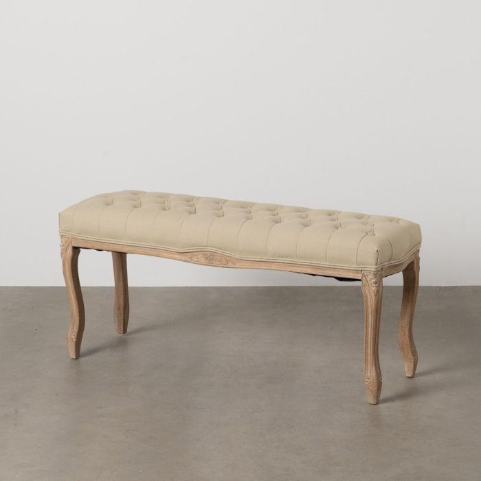 Banqueta Beige Madera de caucho 110 x 47 x 36 cm 7