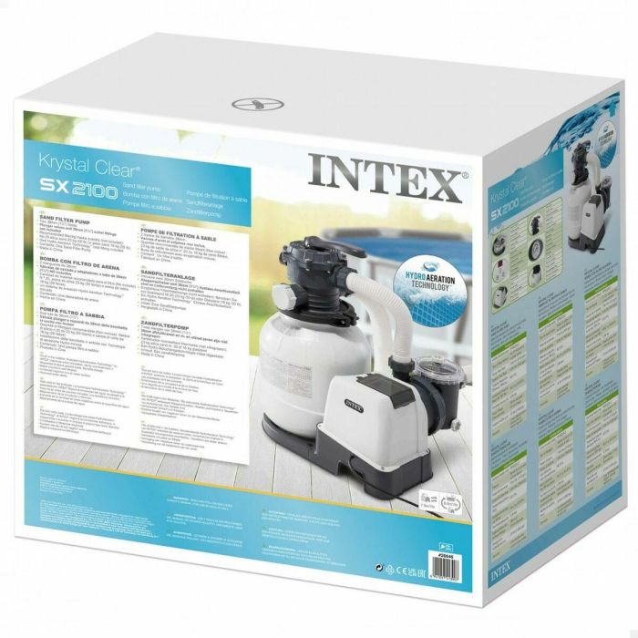 Intex Depuradora de Piscina Eléctrica con Filtro de Arena, Caudal de Bomba 7900 Litros/Hora, Voltaje 220/240V 2 Intex Depuradora de Piscina Eléctrica con Filtro de Arena, Caudal de Bomba 7900 Litros/Hora, Voltaje 220/240V 2