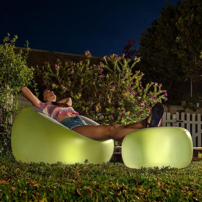 Sillón Hinchable con LED Multicolor y Mando Chight InnovaGoods 5 Sillón Hinchable con LED Multicolor y Mando Chight InnovaGoods 5