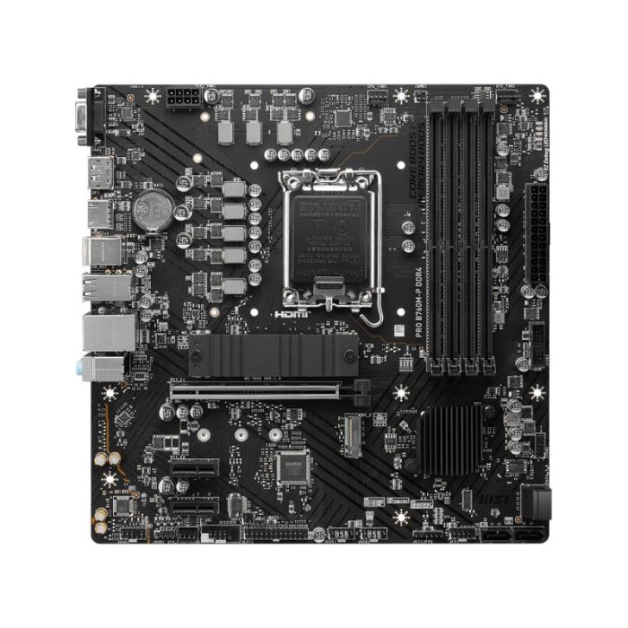 MSI Placa Base PRO B760M-P DDR5 Micro ATX LGA 1700 Intel B760 Soporte Intel Core i3/i5/i7/i9 12ª/13ª Gen 1 MSI Placa Base PRO B760M-P DDR5 Micro ATX LGA 1700 Intel B760 Soporte Intel Core i3/i5/i7/i9 12ª/13ª Gen 1