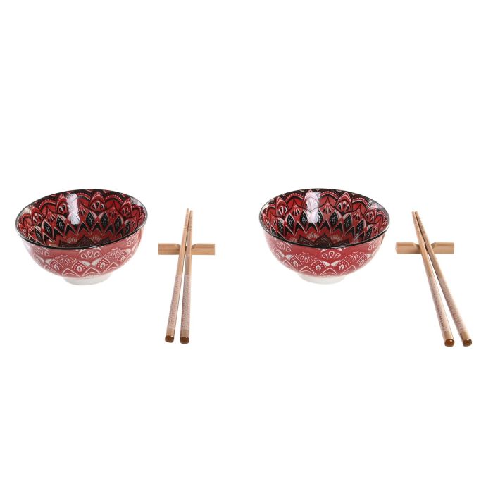 Sushi Oriental DKD Home Decor Rosa 21 x 7 x 30 cm Set de 6 1