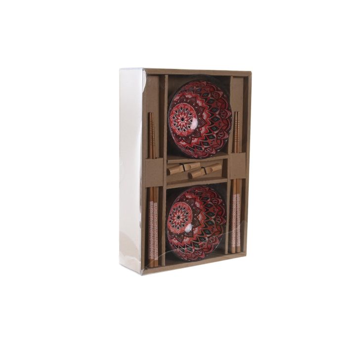 Sushi Oriental DKD Home Decor Rosa 21 x 7 x 30 cm Set de 6