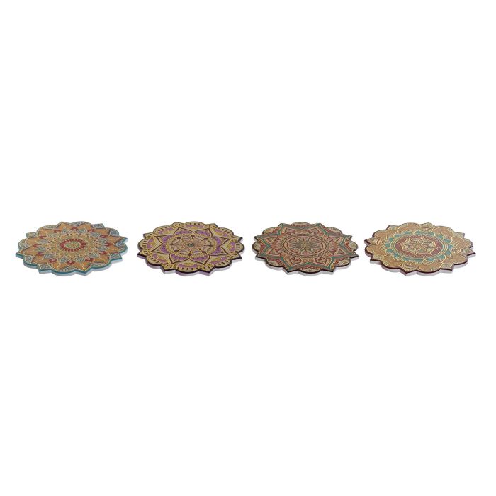 Salvamantel Indio DKD Home Decor Multicolor Dorado 20 x 1 x 20 cm (12 Unidades) 1 Salvamantel Indio DKD Home Decor Multicolor Dorado 20 x 1 x 20 cm (12 Unidades) 1