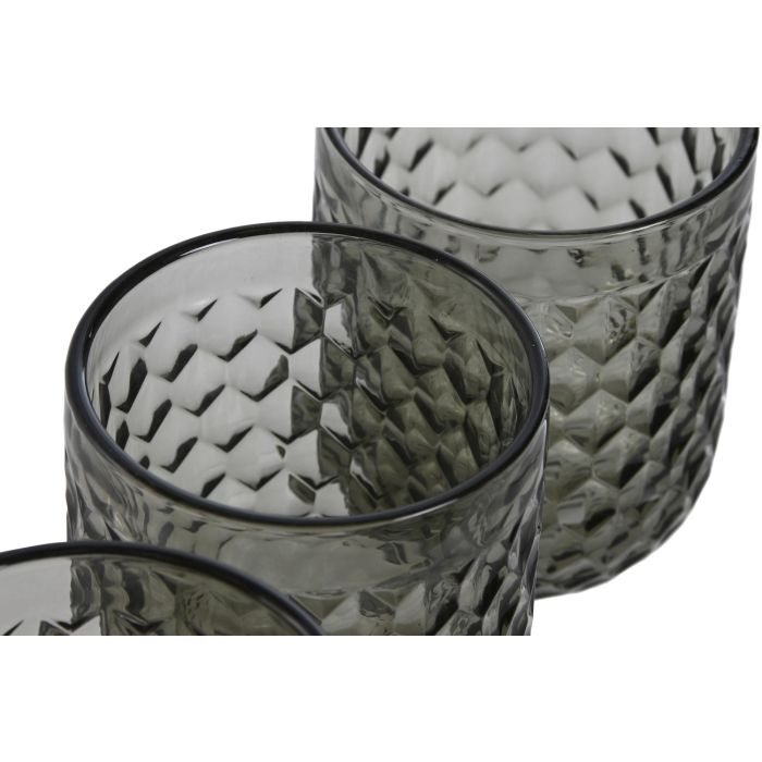 Vaso Basicos DKD Home Decor Gris 8 x 10 x 8 cm Set de 6 (2 Unidades) 2