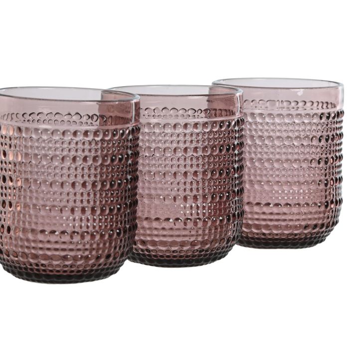 Vaso Basicos DKD Home Decor Rosa 8 x 10 x 8 cm Set de 6 (2 Unidades) 1