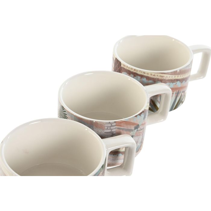 Cafe Boho DKD Home Decor Terracota Beige 11 x 27 x 11 cm Set de 4 (2 Unidades) 3