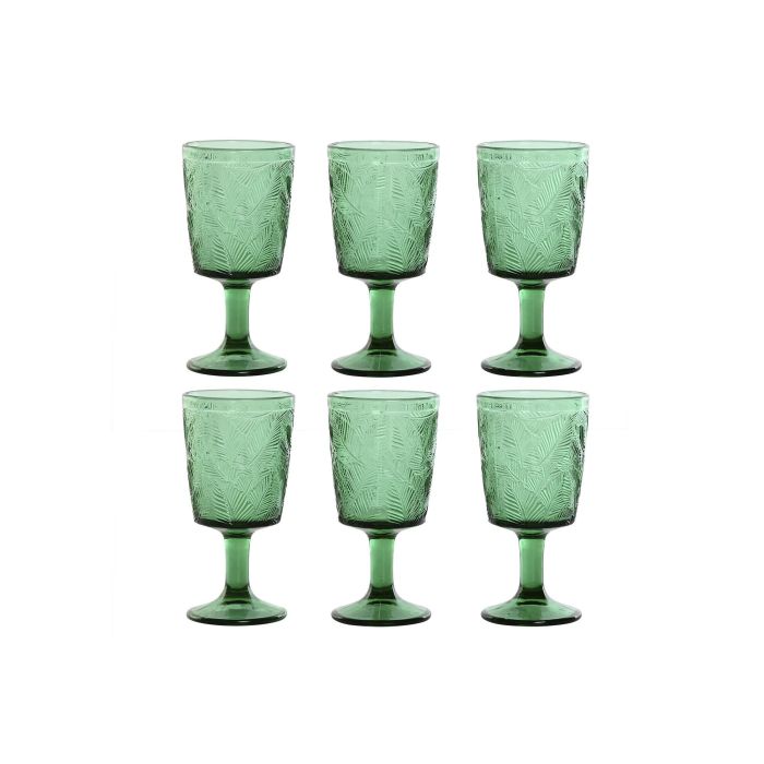 Copa Basicos DKD Home Decor Verde 8 x 15.5 x 8 cm Set de 6