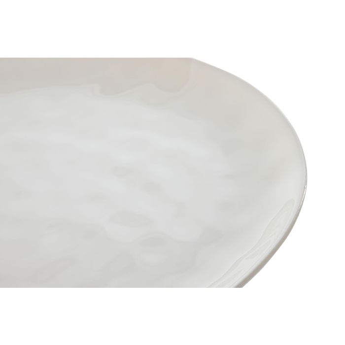 Plato Moderno DKD Home Decor Blanco 26.2 x 2.5 x 27.5 cm (12 Unidades) 1