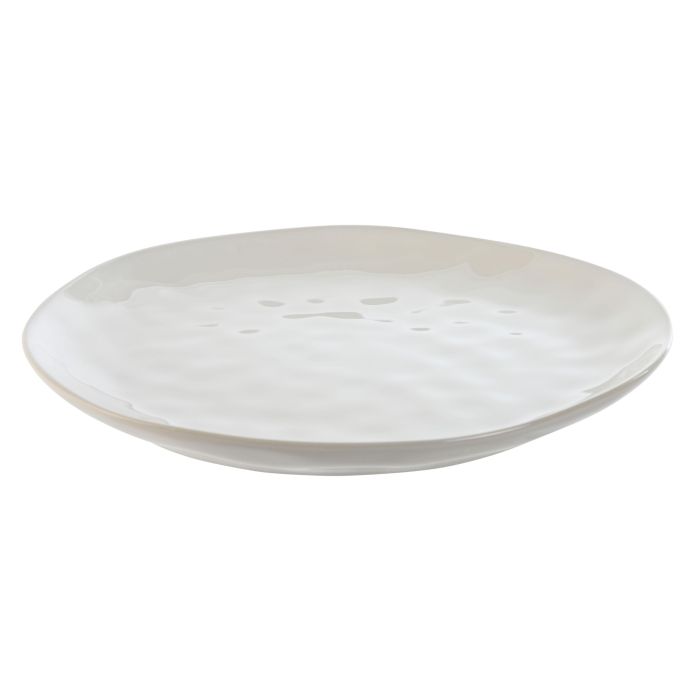 Plato Moderno DKD Home Decor Blanco 26.2 x 2.5 x 27.5 cm (12 Unidades) 3