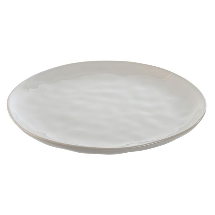 Plato Moderno DKD Home Decor Blanco 20.3 x 2 x 20.3 cm (12 Unidades) 3