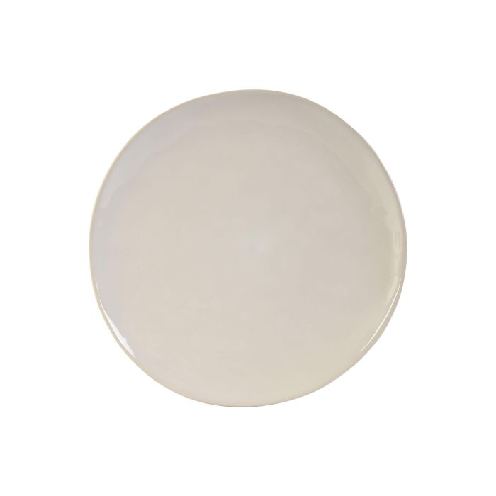 Plato Moderno DKD Home Decor Blanco 20.3 x 2 x 20.3 cm (6 Unidades)