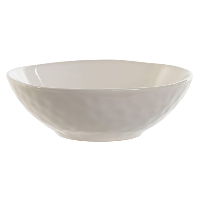 Plato Moderno DKD Home Decor Blanco 18.5 x 5.8 x 18.5 cm (12 Unidades)